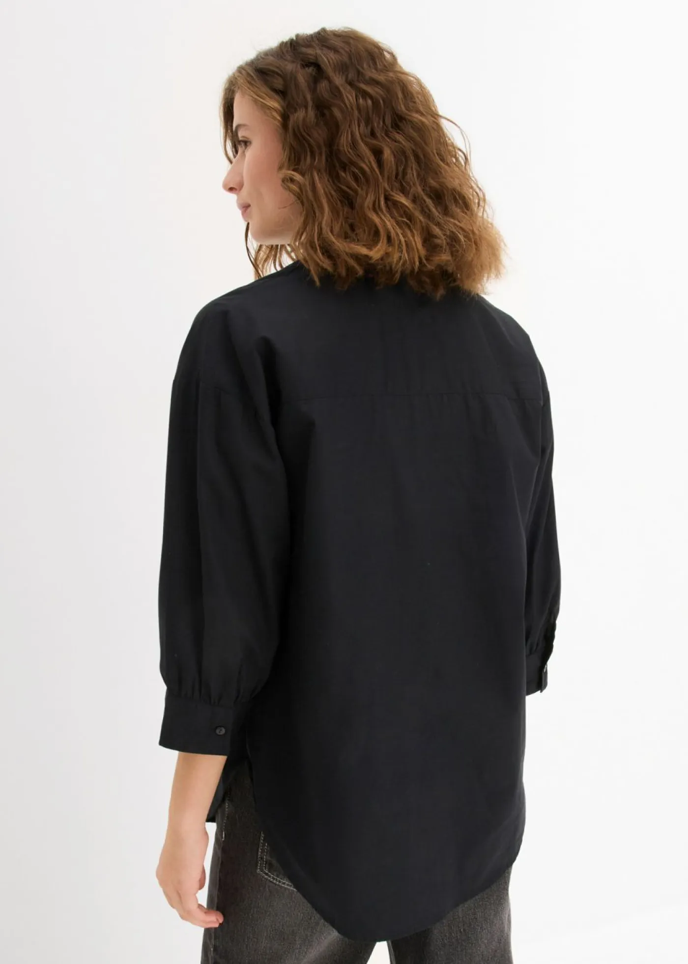 Best Camisa oversize de algodón con mangas 3/4 Mujer Camisas Y Blusas|Novedades