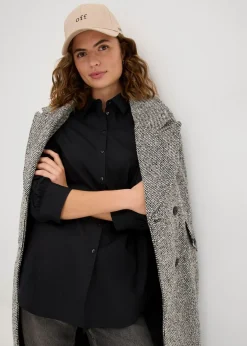 Best Camisa oversize de algodón con mangas 3/4 Mujer Camisas Y Blusas|Novedades