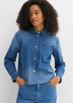 Discount Camisa vaquera con algodón orgánico Mujer Camisas Y Blusas