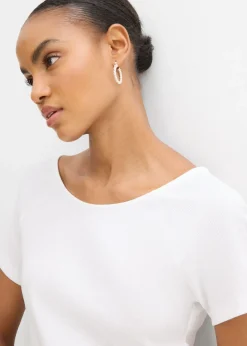 Sale Camiseta ajustada de algodón orgánico puro Mujer Camisetas
