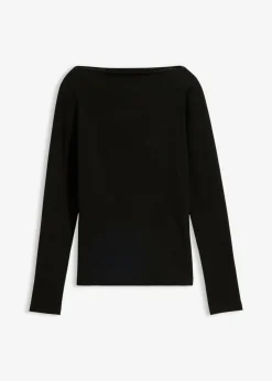 Sale Camiseta ajustada de canalé Mujer Básicos|Camisetas