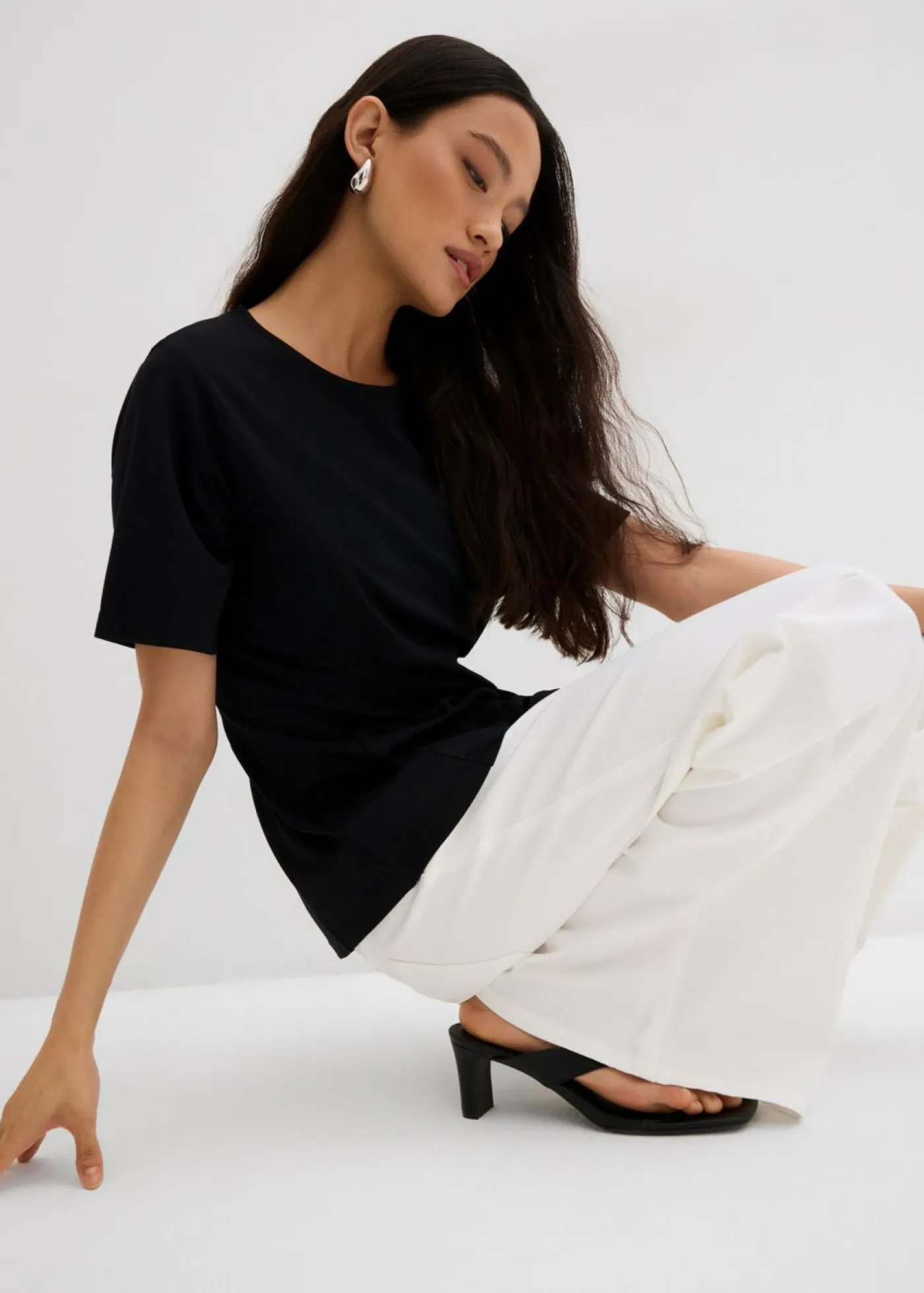 Online Camiseta ajustada de cómodo Punto di Roma Mujer Esenciales|Camisetas
