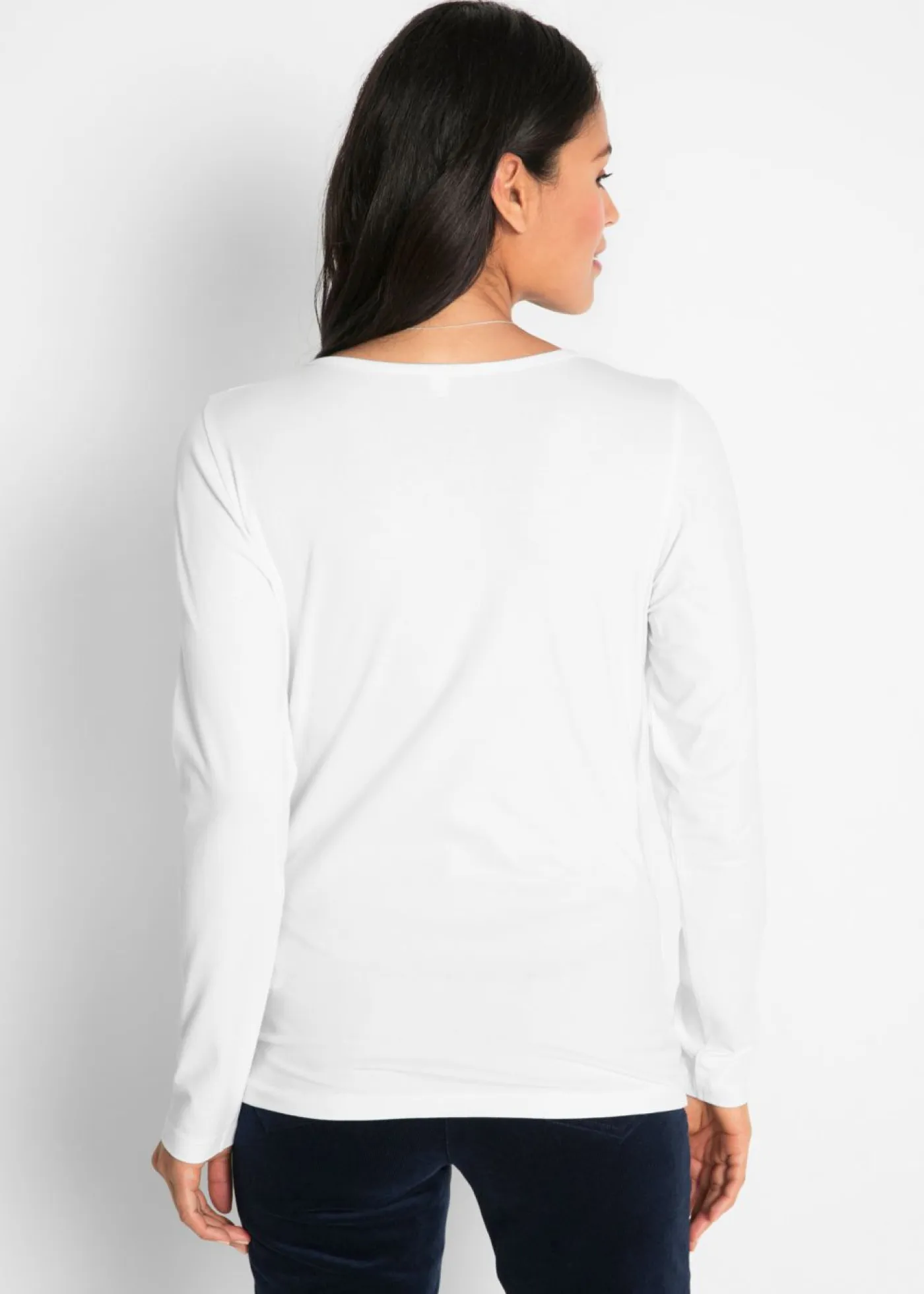 New Camiseta ajustada de manga larga Mujer Básicos|Camisetas