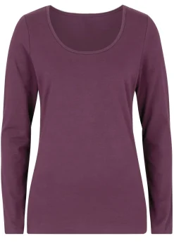 Discount Camiseta ajustada de manga larga Mujer Básicos|Camisetas