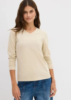 New Camiseta ajustada de manga larga Mujer Básicos|Camisetas