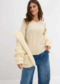 New Camiseta ajustada de manga larga Mujer Básicos|Camisetas