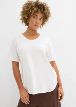 Camiseta ancha de algodón orgánico Mujer Camisetas|Novedades