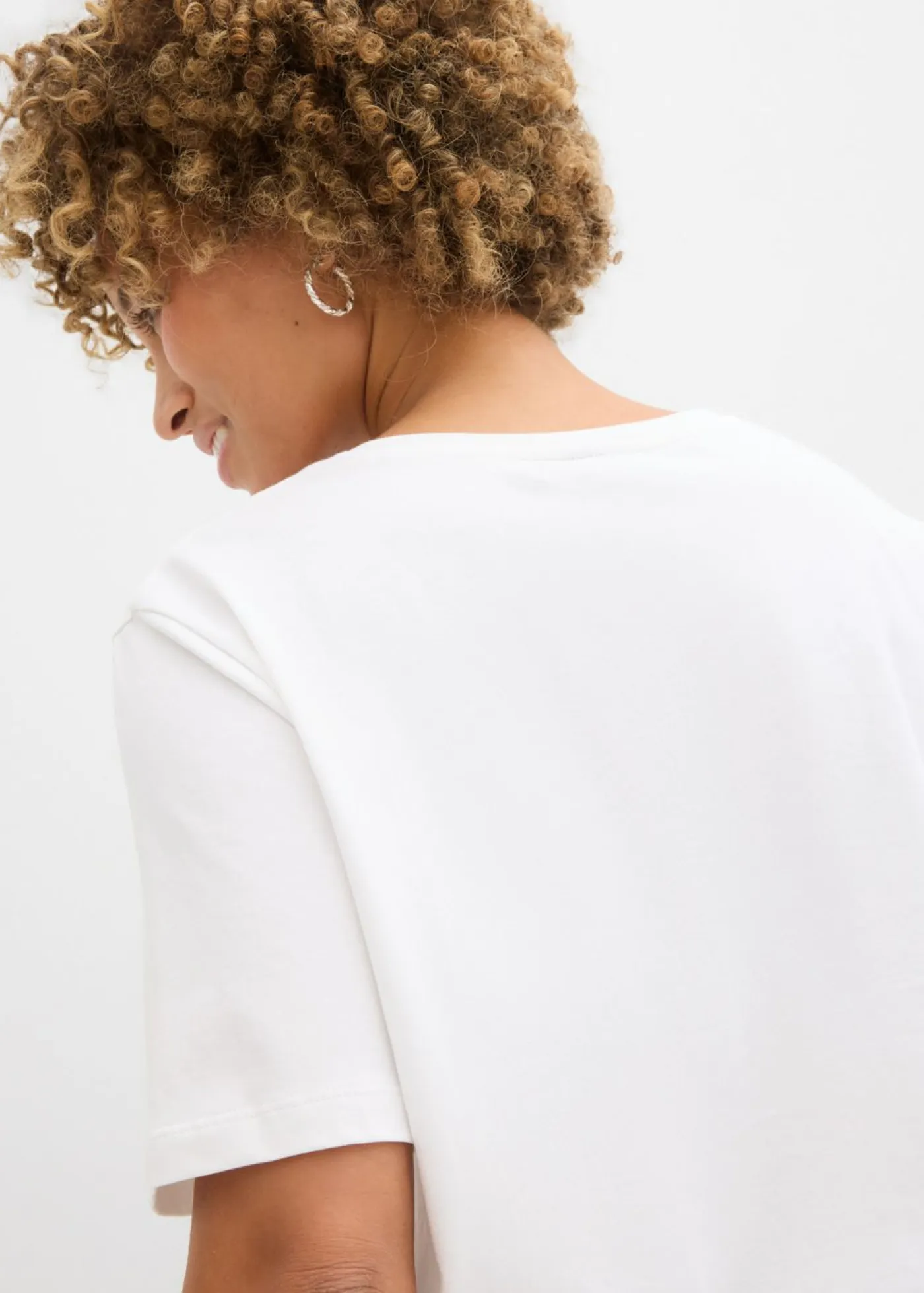 Camiseta ancha de algodón orgánico Mujer Camisetas|Novedades