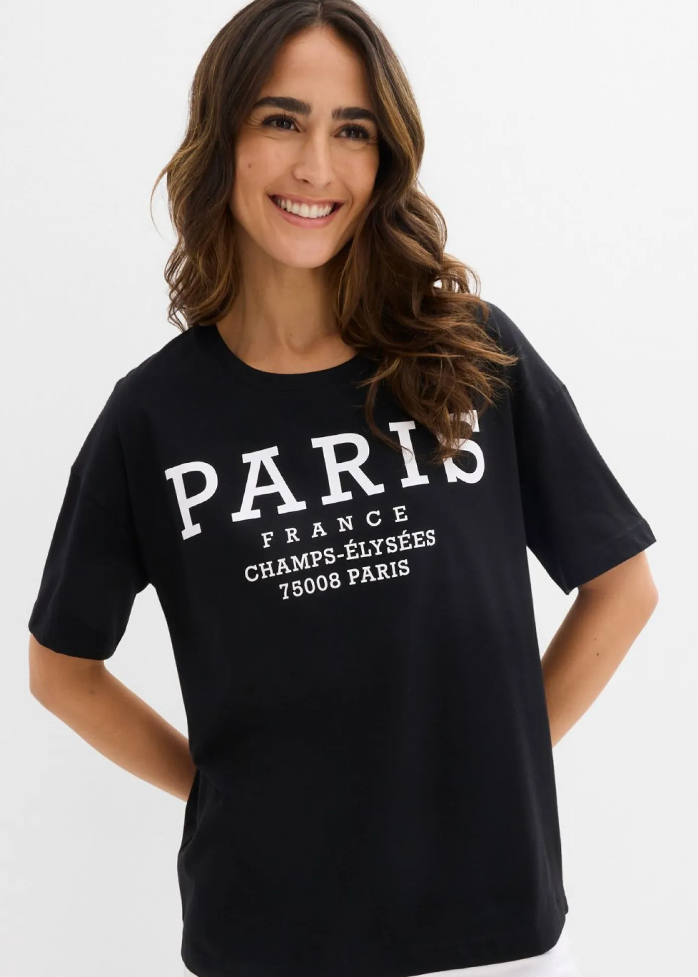 Discount Camiseta ancha de algodón orgánico puro Mujer Camisetas