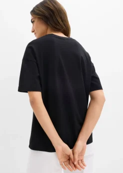 Discount Camiseta ancha de algodón orgánico puro Mujer Camisetas