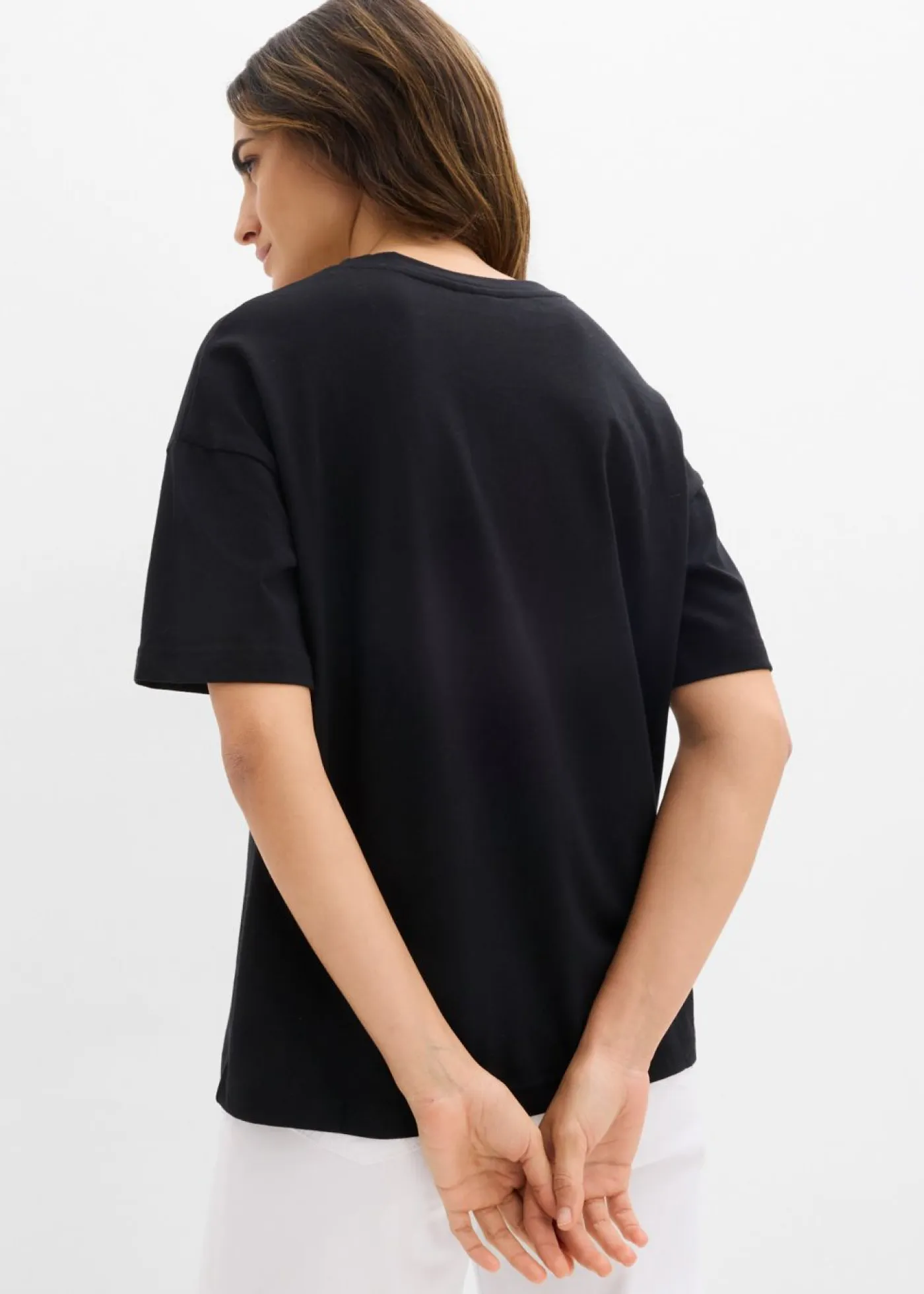 Discount Camiseta ancha de algodón orgánico puro Mujer Camisetas
