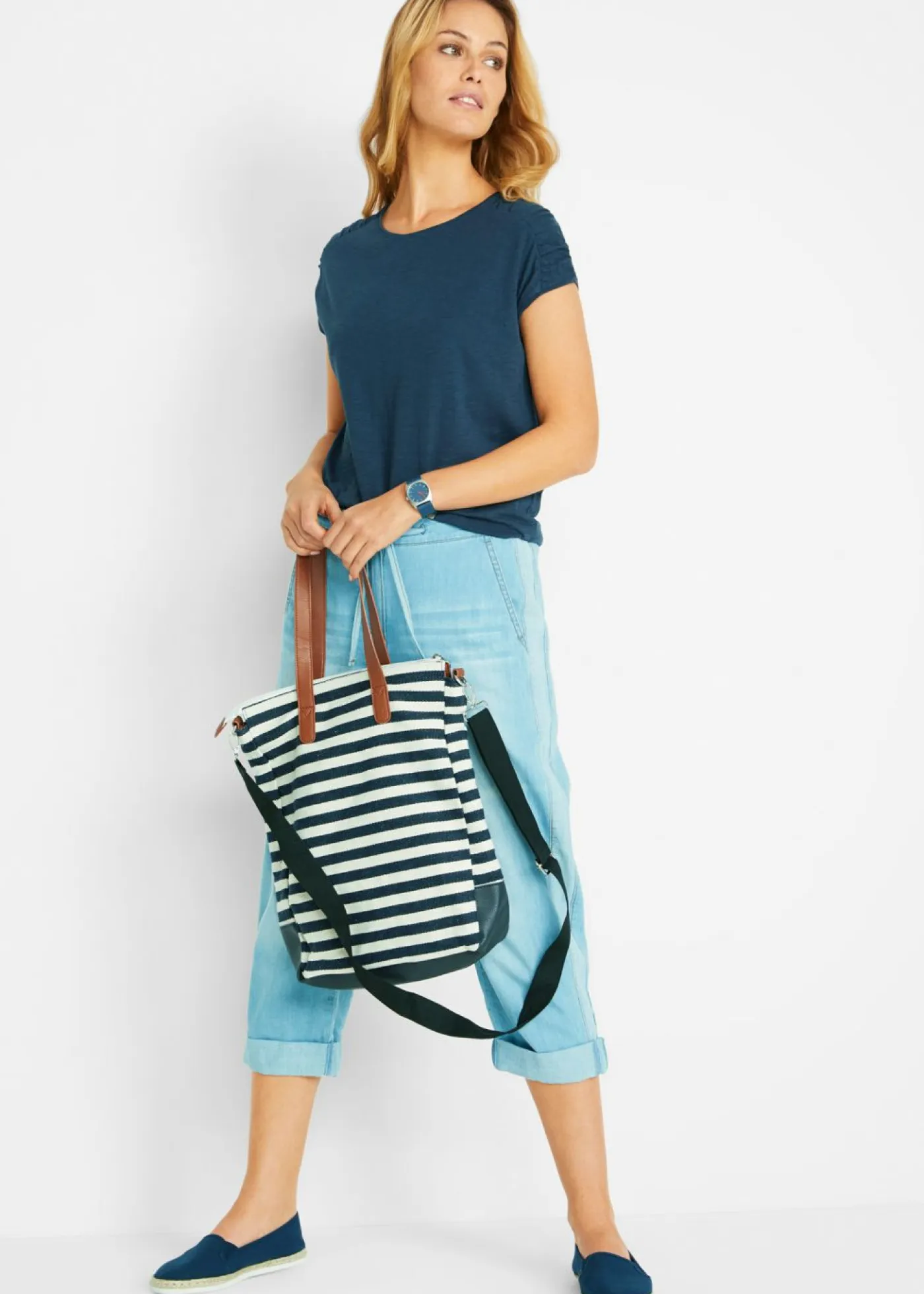 Online Camiseta boxy de manga corta Mujer Camisetas|Novedades