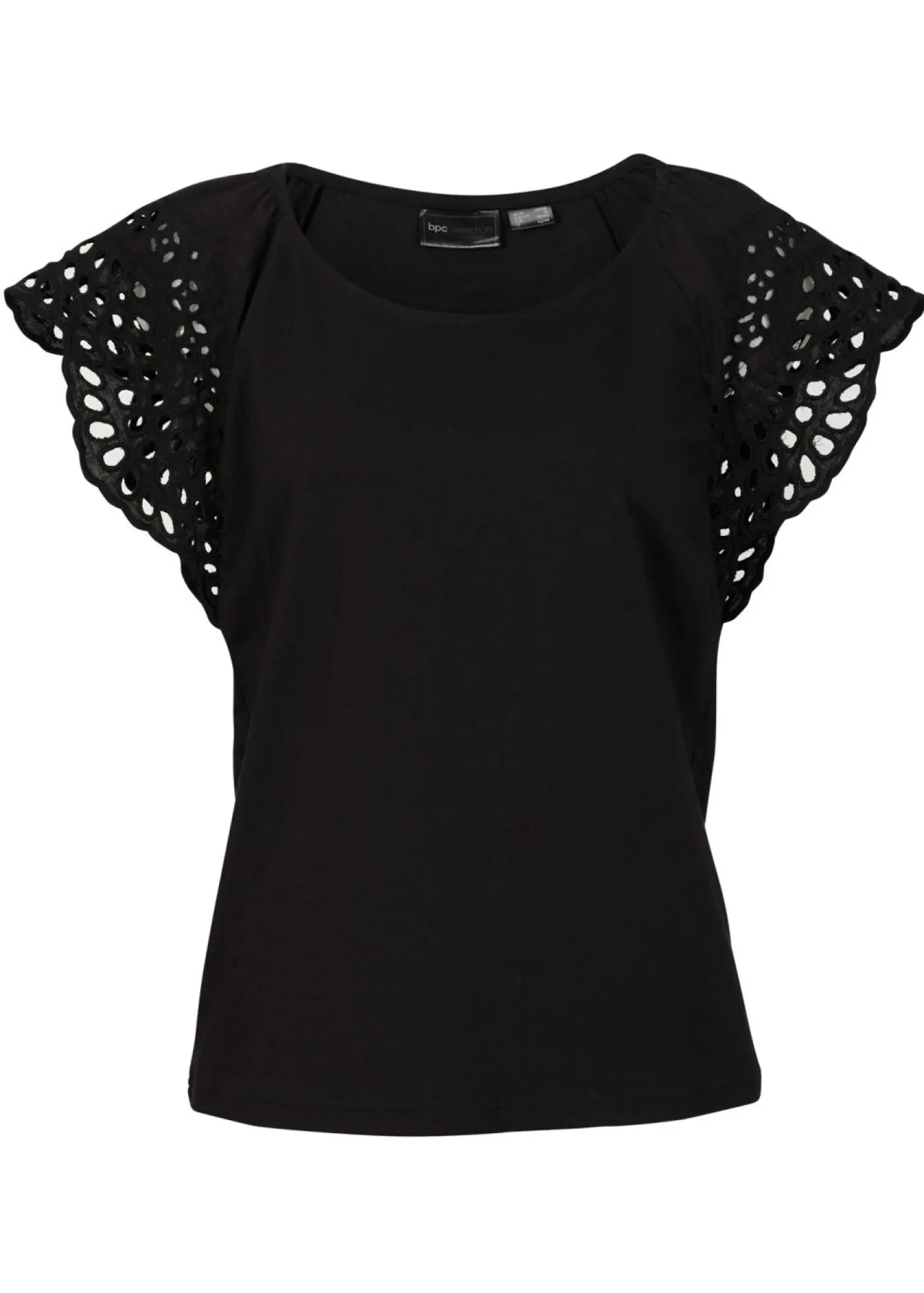 Clearance Camiseta con bordado calado Mujer Camisetas