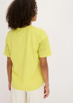 Discount Camiseta con bordado calado Mujer Camisetas