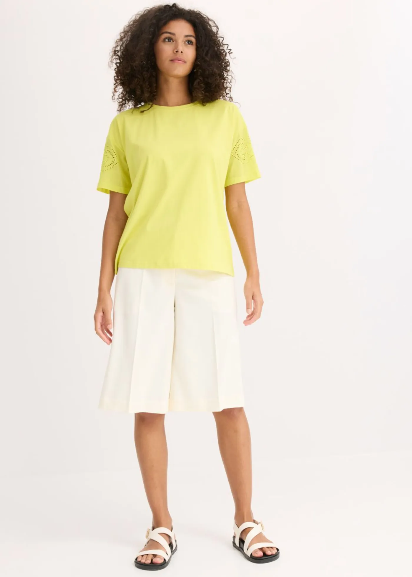 Discount Camiseta con bordado calado Mujer Camisetas