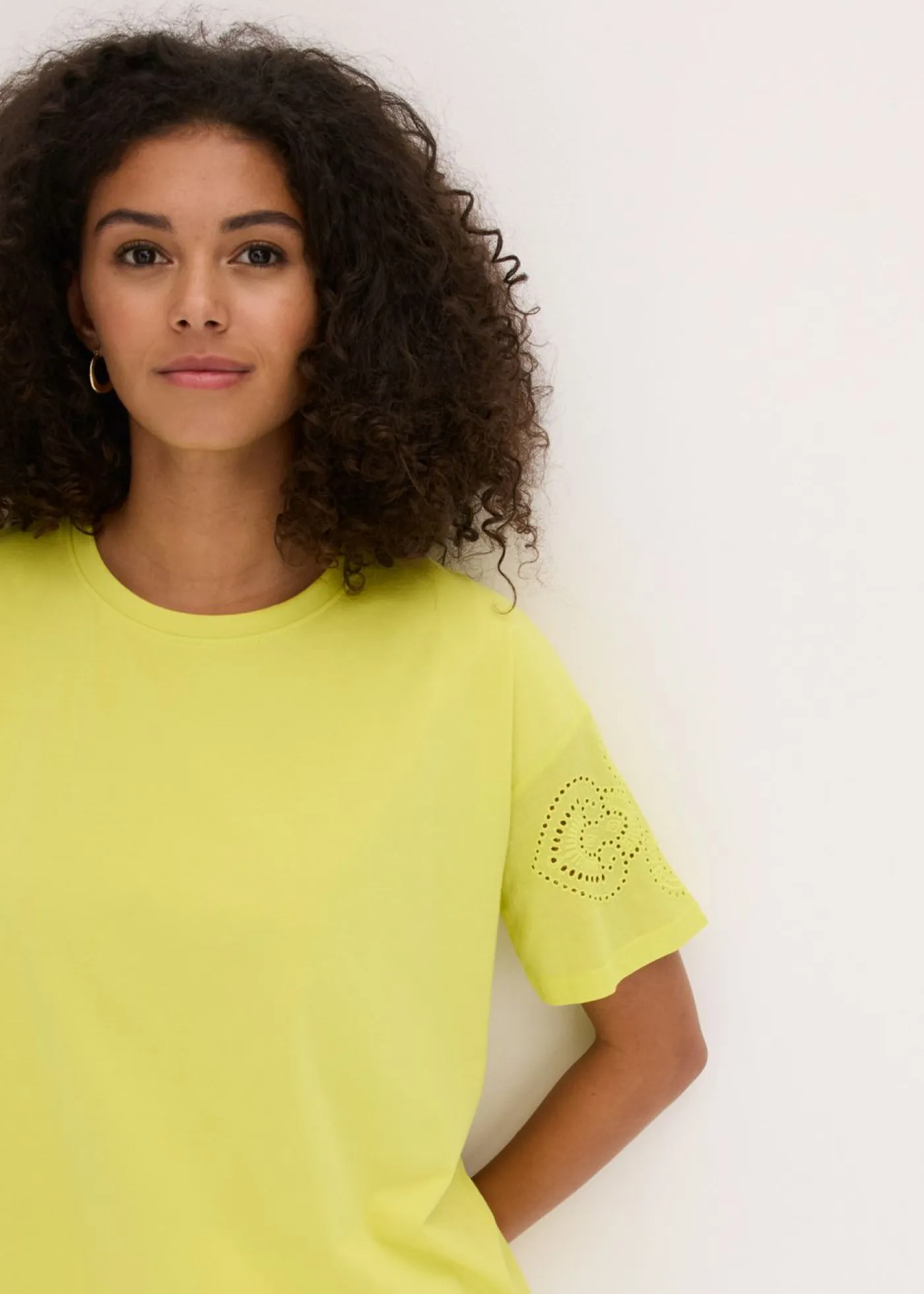 Discount Camiseta con bordado calado Mujer Camisetas