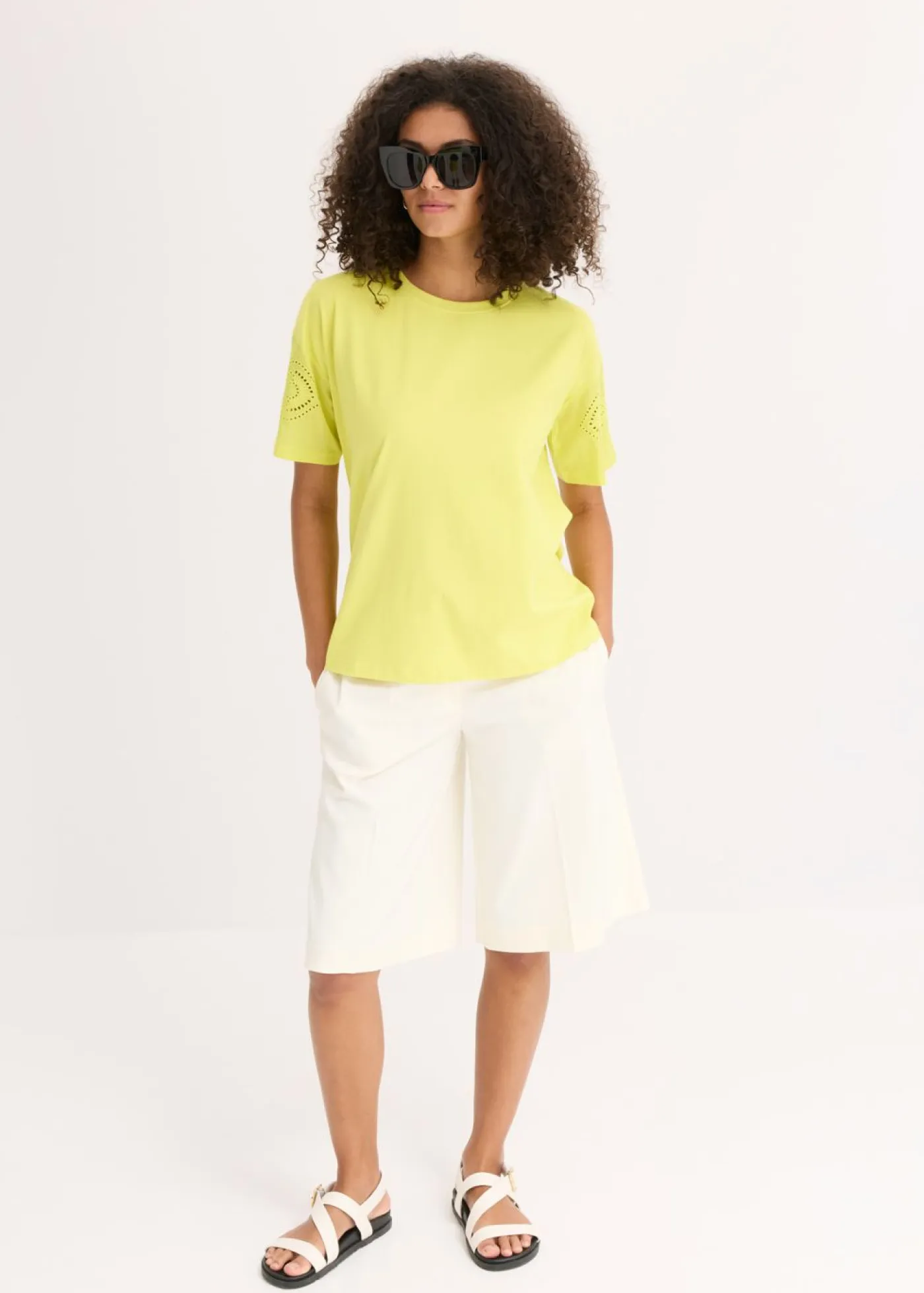 Discount Camiseta con bordado calado Mujer Camisetas