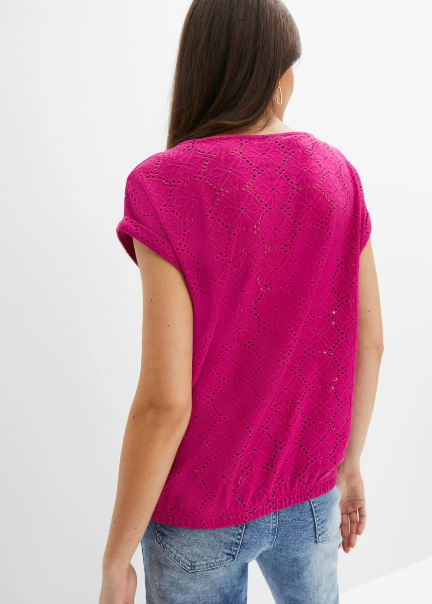 Online Camiseta con bordado calado Mujer Camisetas