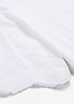 Camiseta con bordado calado Mujer Camisetas|Novedades