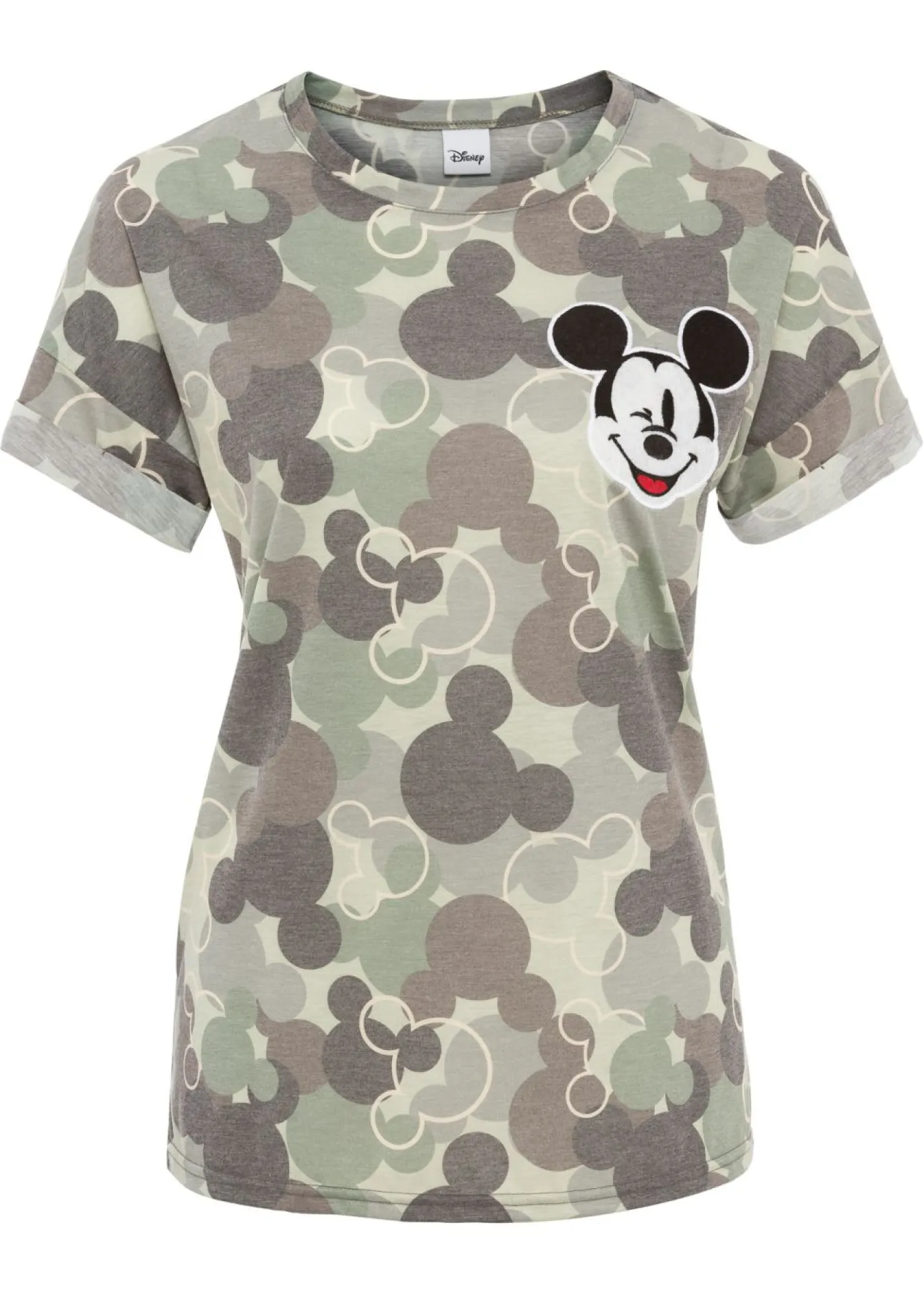 Outlet Camiseta con bordado de Mickey Mouse Mujer Camisetas