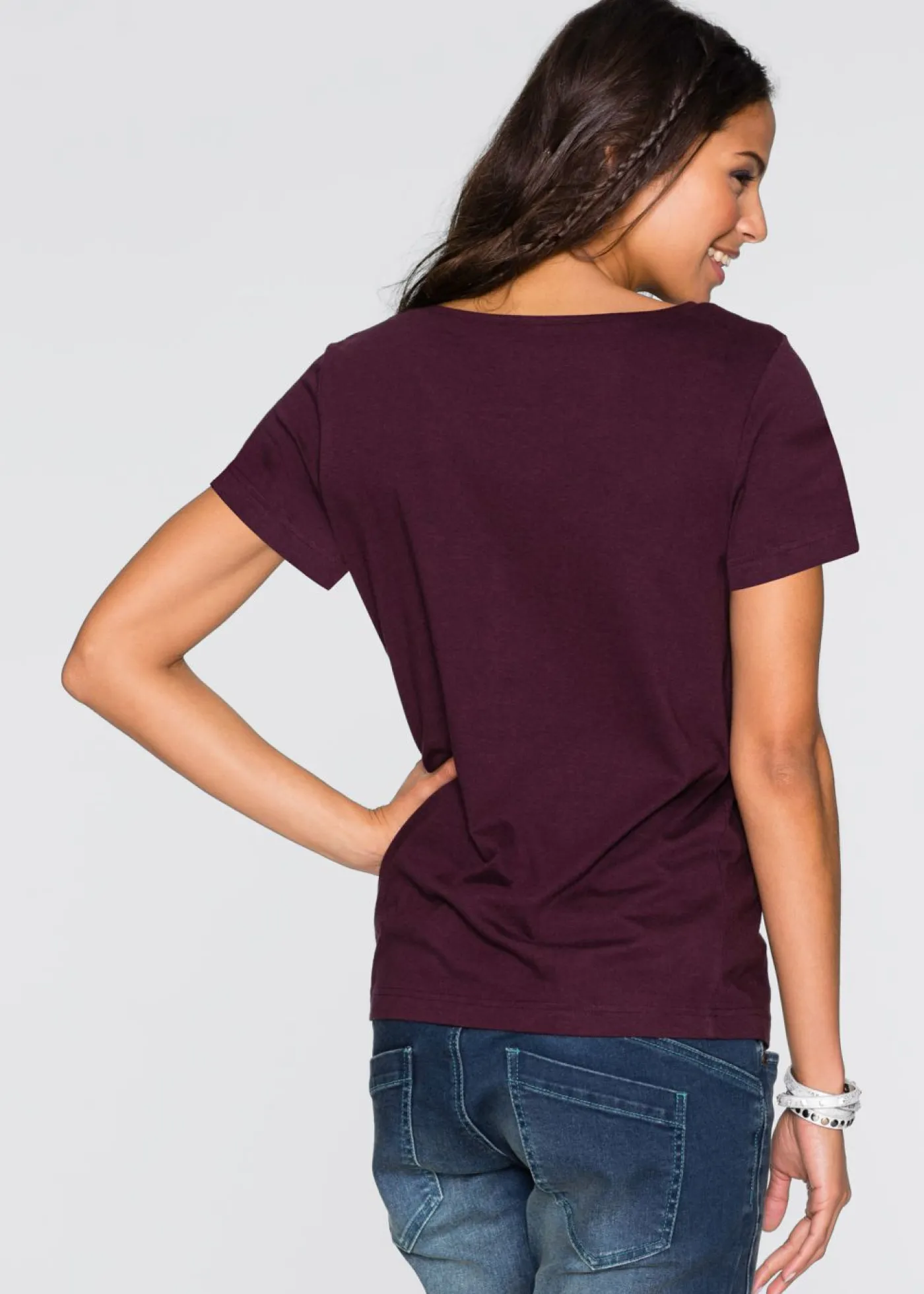 Online Camiseta con botones Mujer Camisetas|Novedades