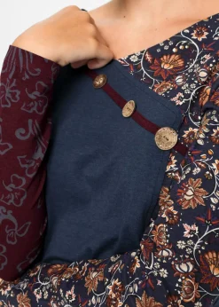 Camiseta con botones de viscosa sostenible Mujer Camisetas