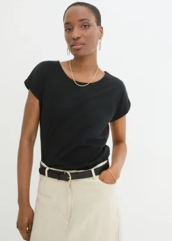 Outlet Camiseta con contenido de seda Mujer Premium|Camisetas