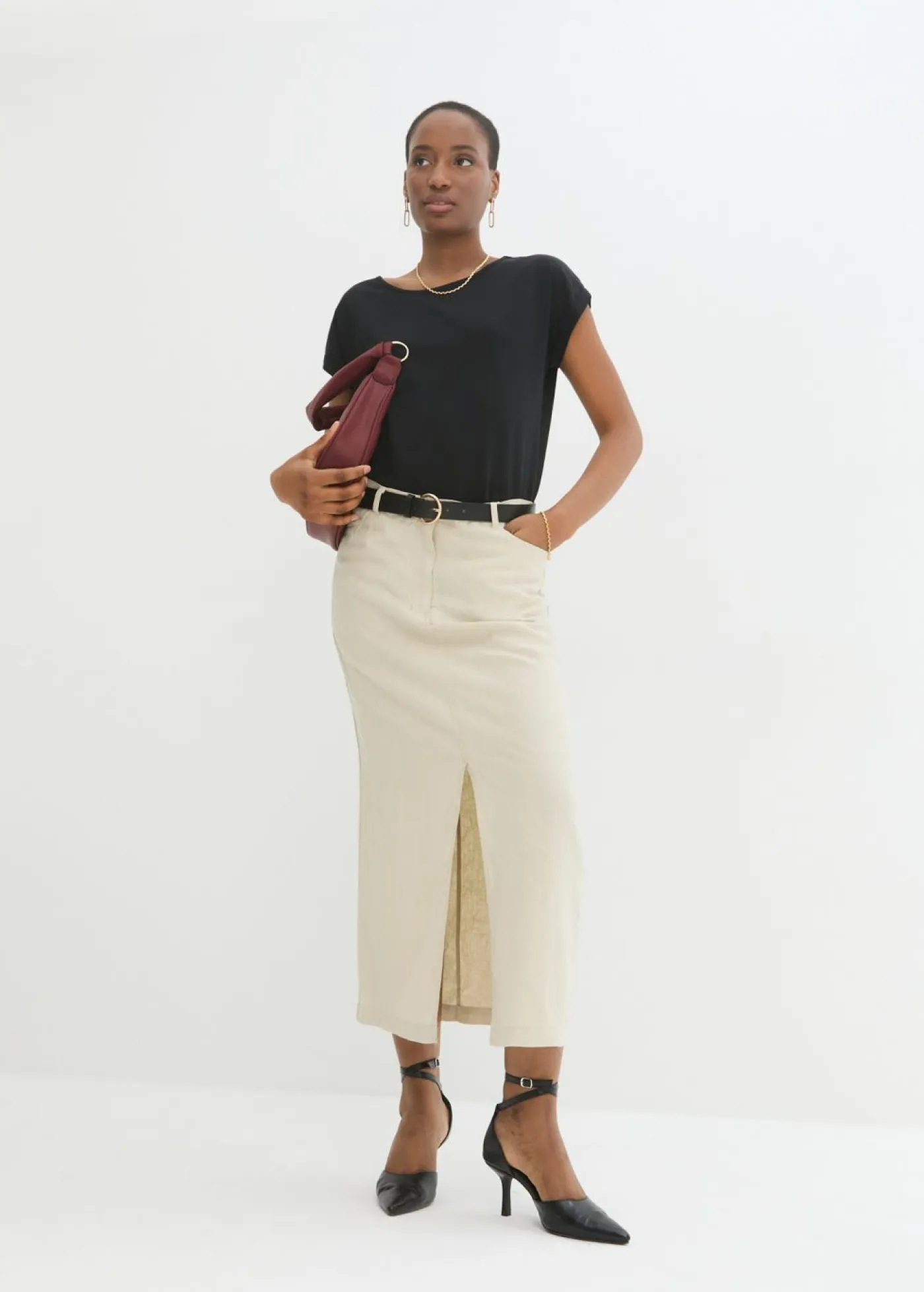 Outlet Camiseta con contenido de seda Mujer Premium|Camisetas