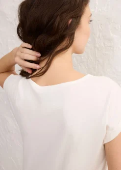 Discount Camiseta con contenido de seda Mujer Premium|Camisetas