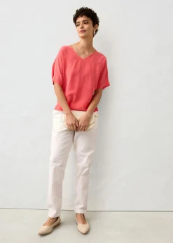 Best Camiseta con contenido de seda e inserto de tejido Mujer Premium|Camisetas