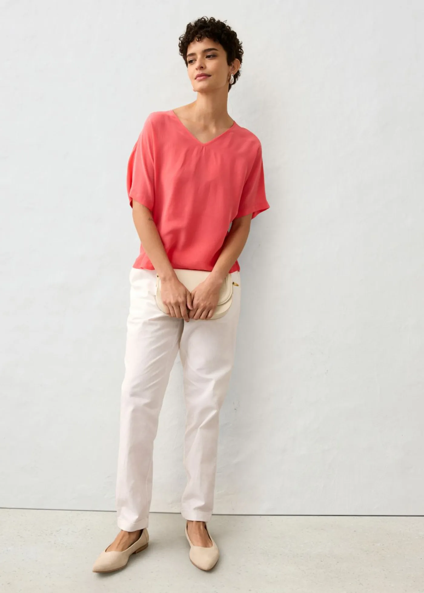 Best Camiseta con contenido de seda e inserto de tejido Mujer Premium|Camisetas