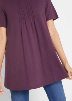Camiseta con corte en A y manga corta Mujer Camisetas