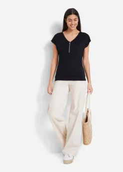 Best Camiseta con cremallera en el cuello Mujer Camisetas