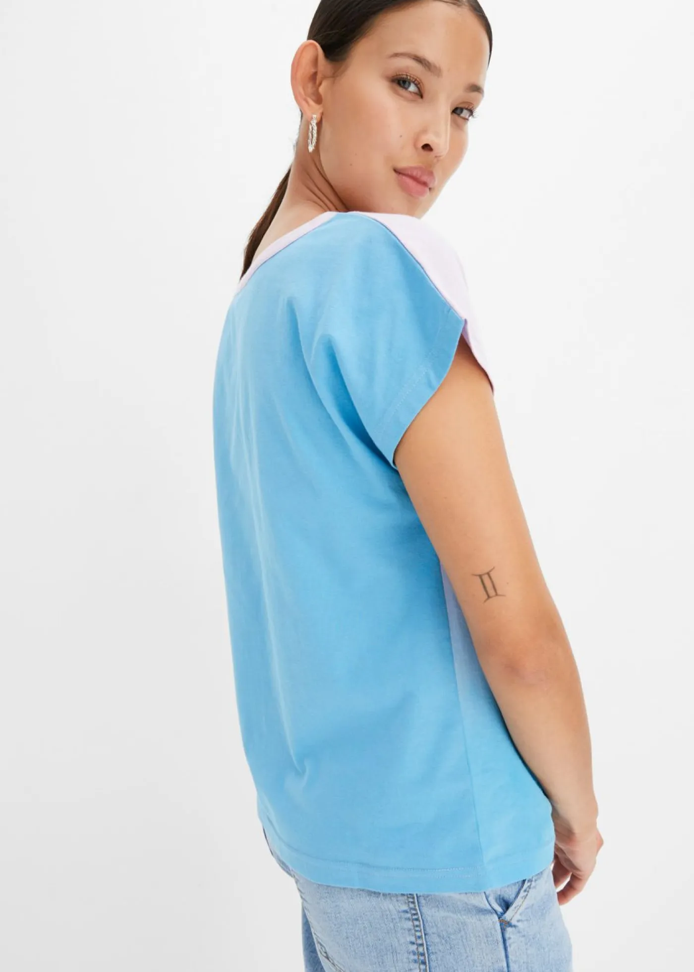 Best Camiseta con cuello henley y efecto ombré Mujer Camisetas
