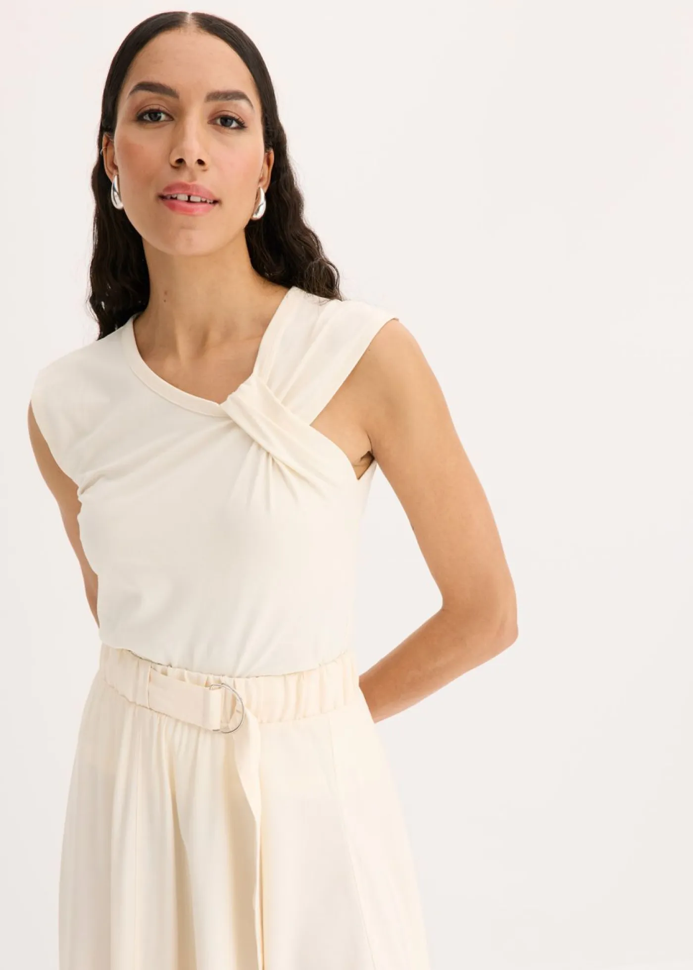 Discount Camiseta con detalle de nudo Mujer Camisetas