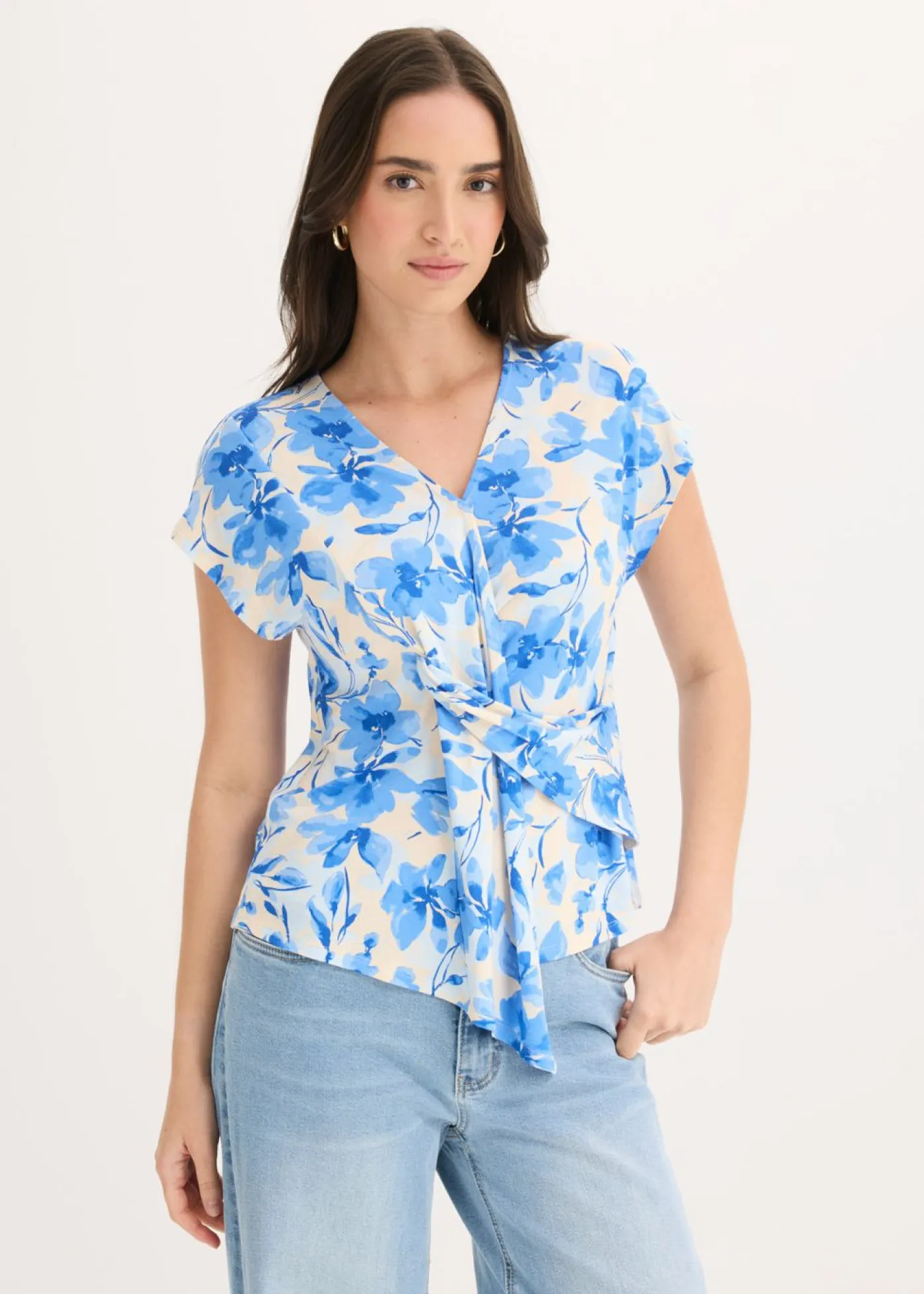 Discount Camiseta con detalle de nudo Mujer Camisetas|Novedades
