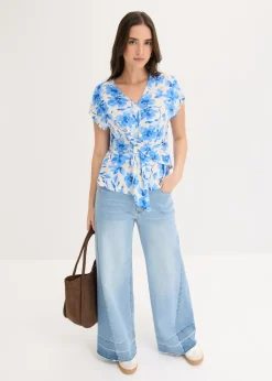 Discount Camiseta con detalle de nudo Mujer Camisetas|Novedades