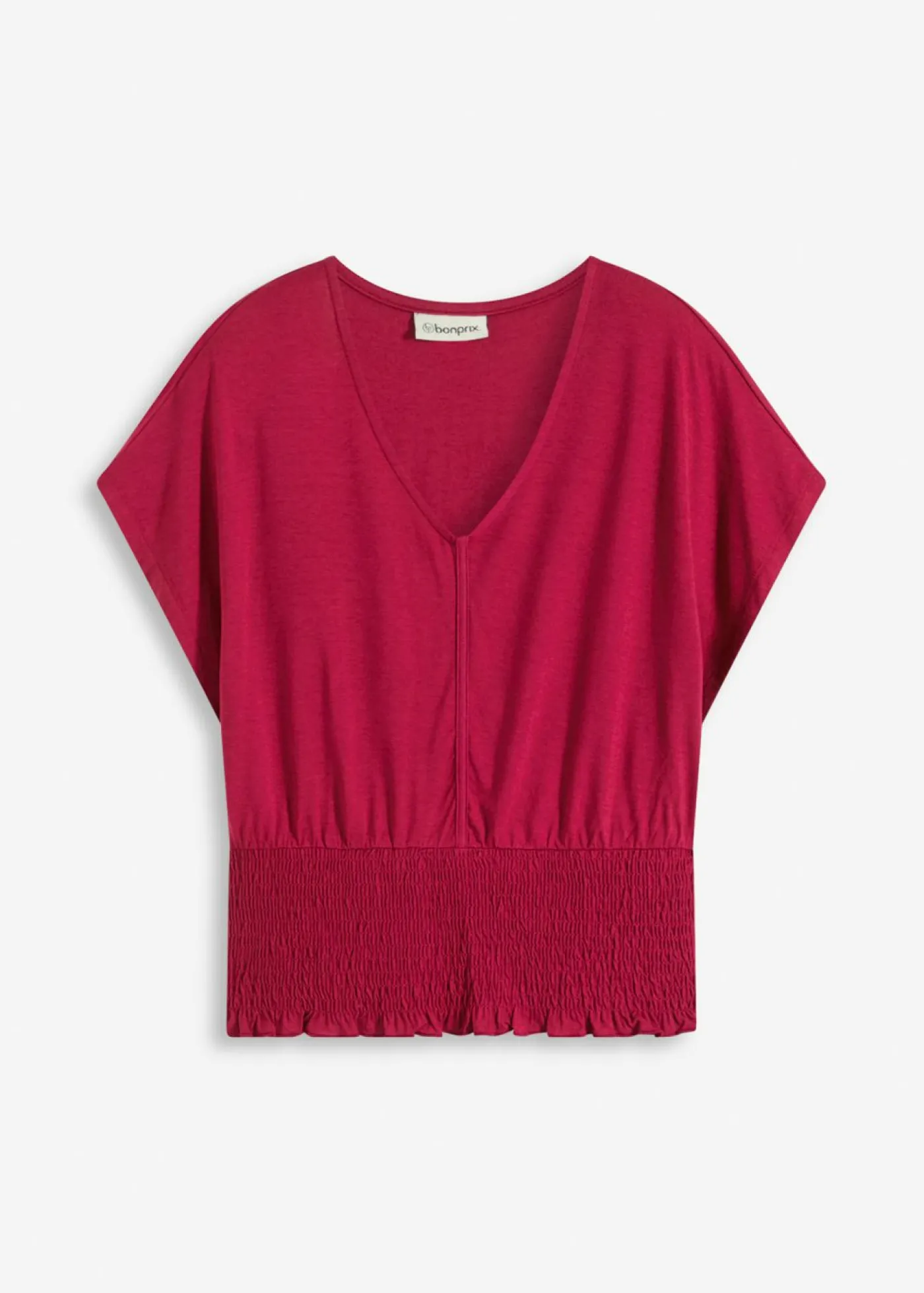 Outlet Camiseta con dobladillo de nido de abeja Mujer Camisetas