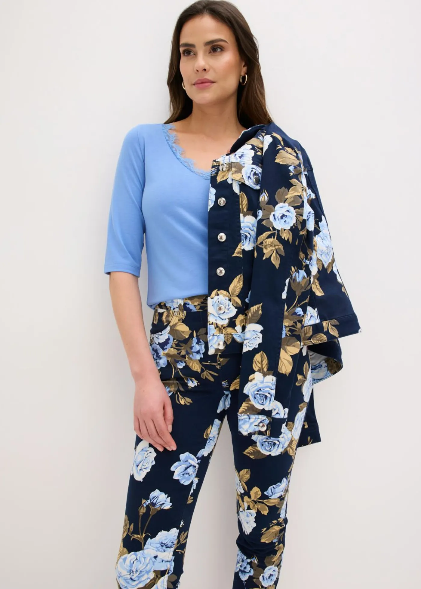 Online Camiseta con encaje Mujer Camisetas|Novedades