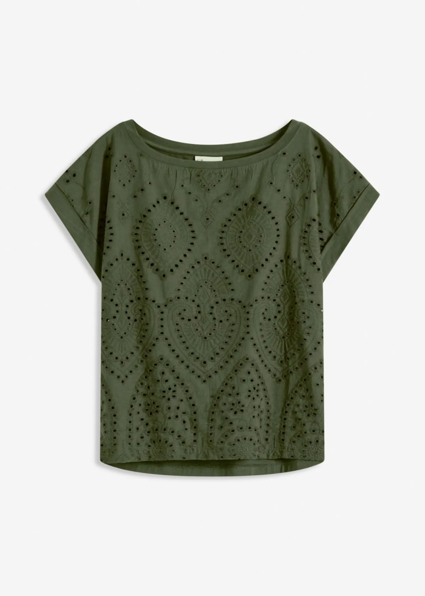 Clearance Camiseta con encaje calado Mujer Camisetas|Novedades