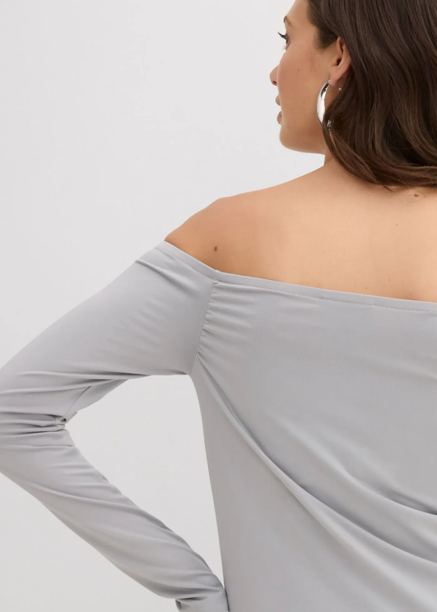 Best Camiseta con escote bañera de punto ligero Mujer Camisetas