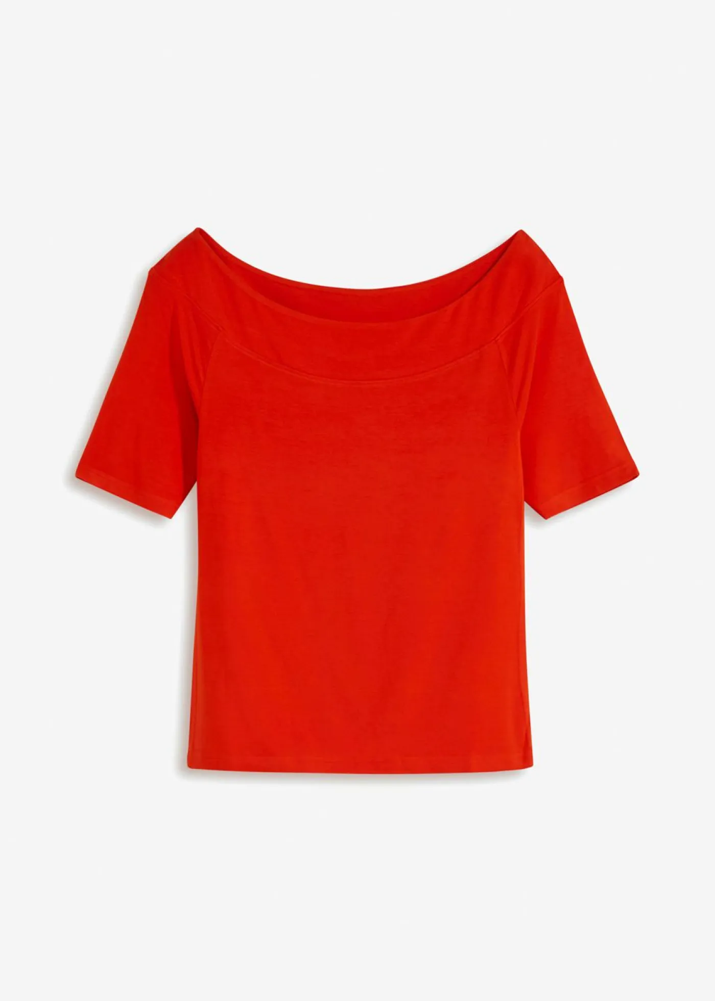 Clearance Camiseta con escote bañera en mezcla de viscosa Mujer Camisetas