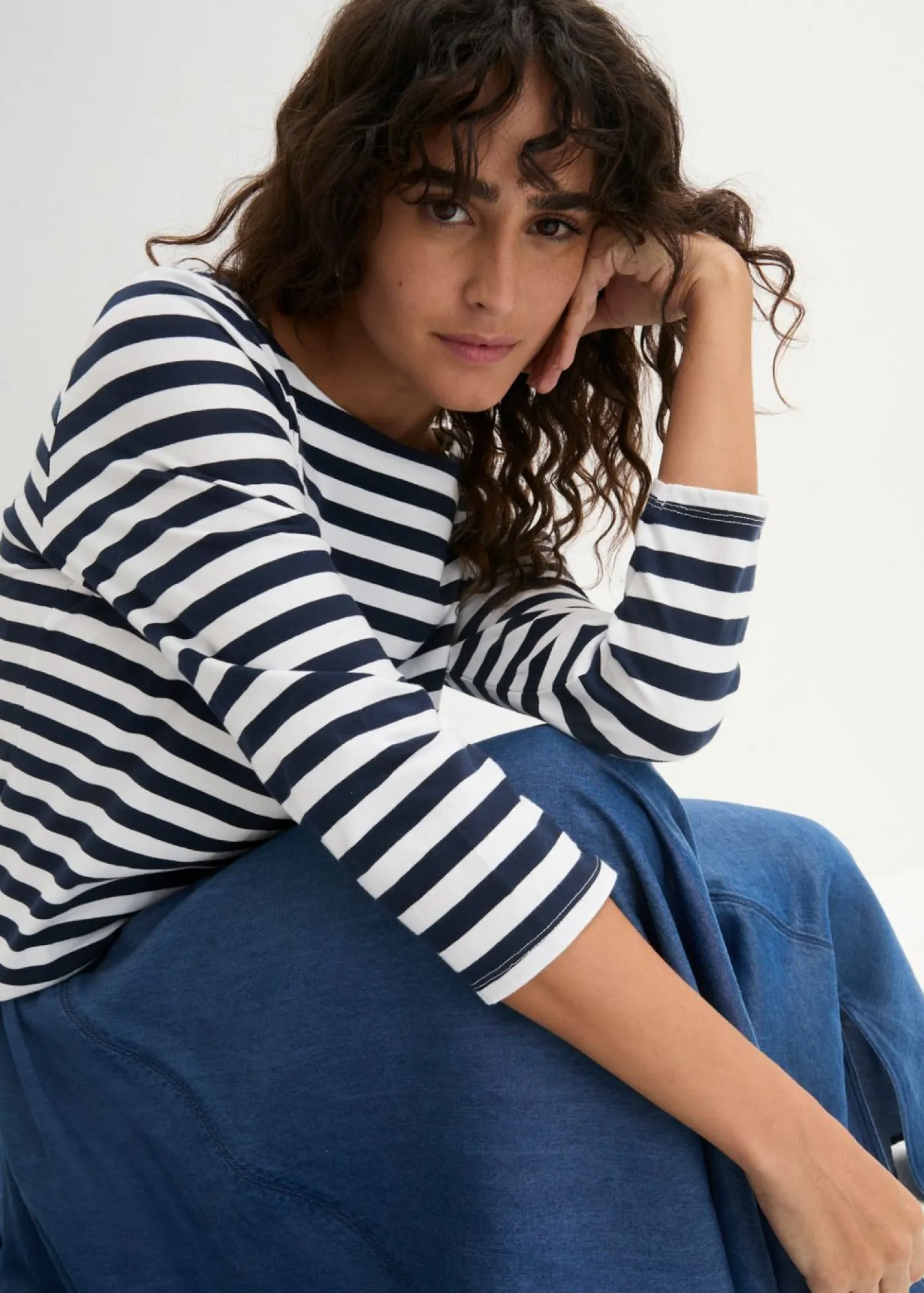 Camiseta con escote barco Mujer Básicos|Camisetas