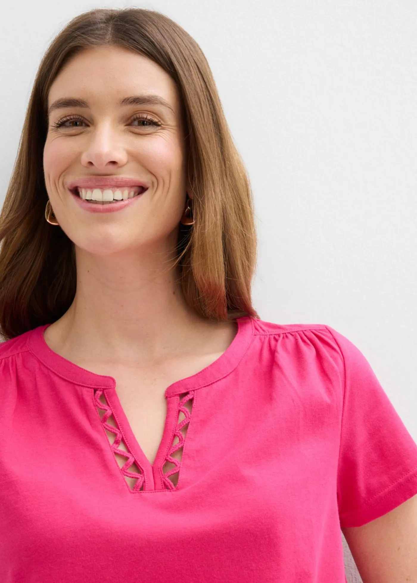 Best Camiseta con escote decorativo Mujer Camisetas|Novedades