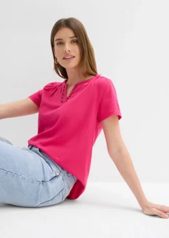 Best Camiseta con escote decorativo Mujer Camisetas|Novedades