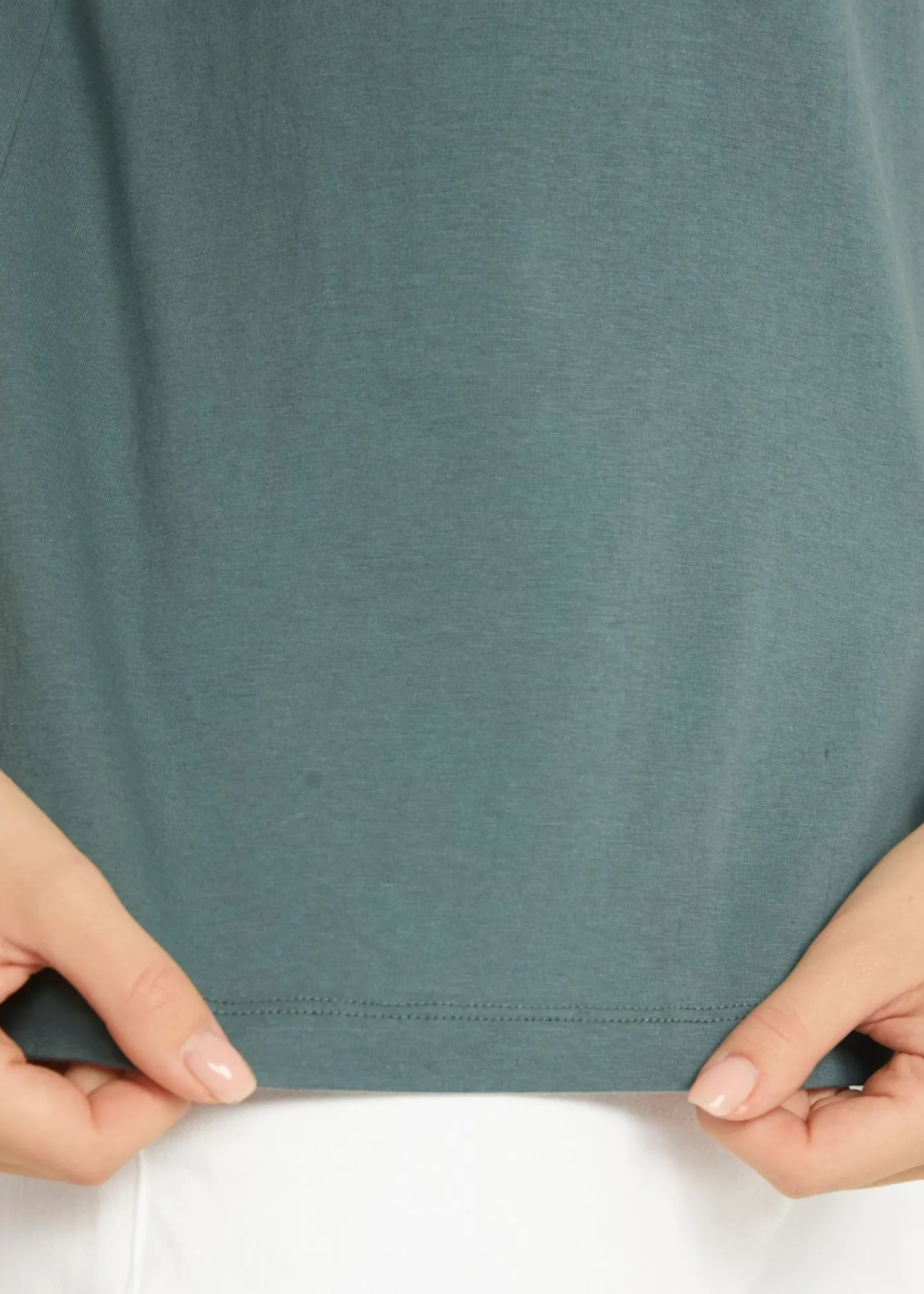Online Camiseta con escote decorativo Mujer Camisetas|Novedades