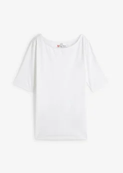 Sale Camiseta con escote en U y media manga Mujer Básicos|Camisetas