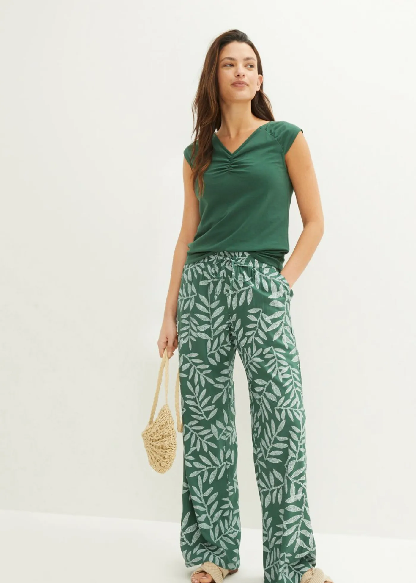Outlet Camiseta con escote en V Mujer Camisetas