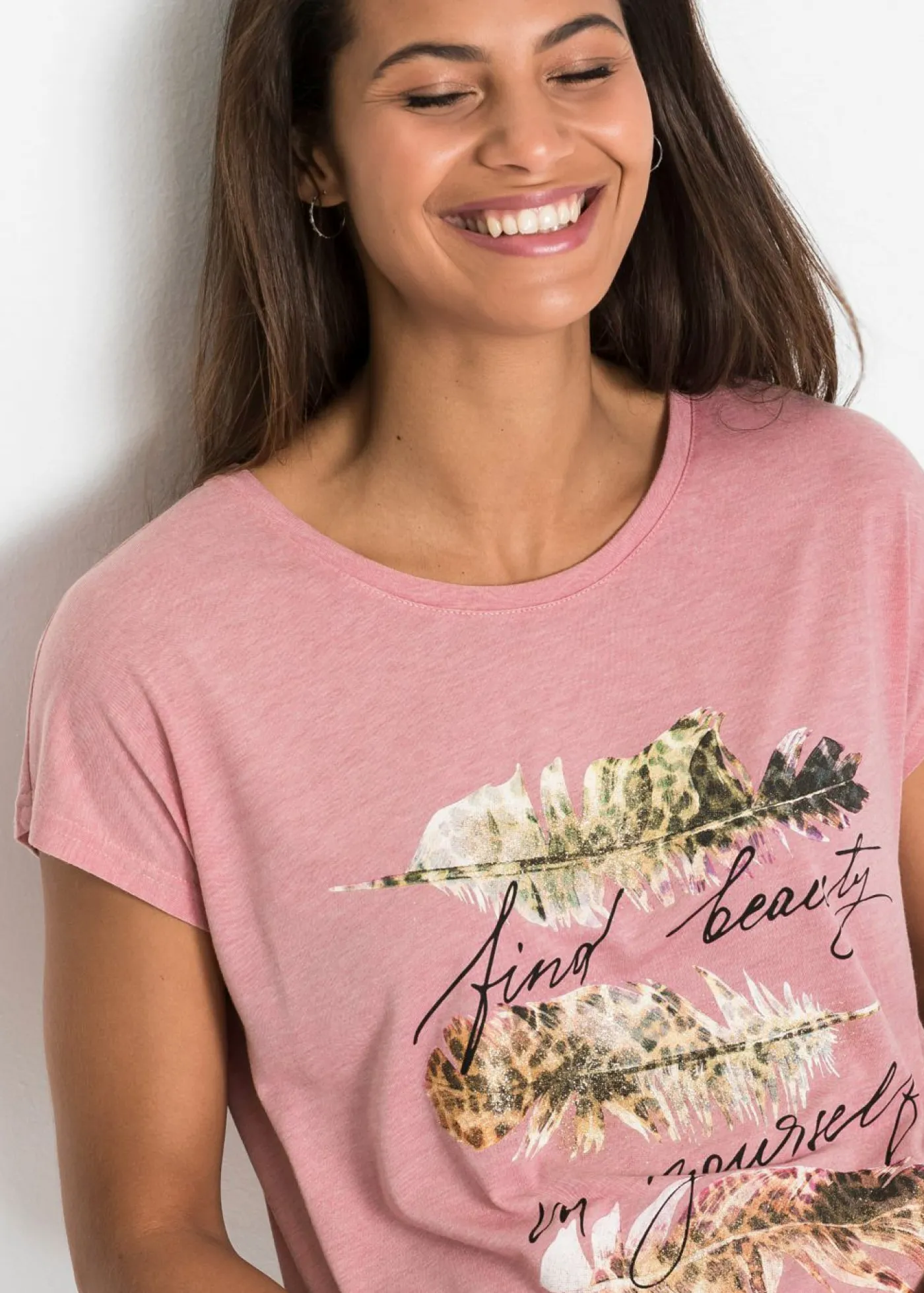 Discount Camiseta con estampado brillante Mujer Camisetas
