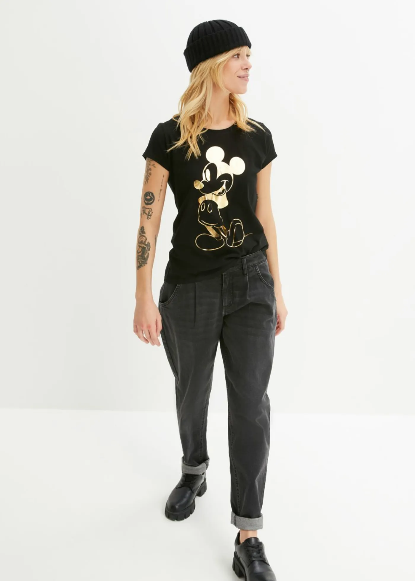 Hot Camiseta con estampado de Mickey Mouse Mujer Camisetas